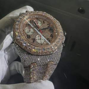 Reloj de Moissanita Personalizado de Alta Calidad con Incrustaciones de Diamantes VVS, Estilo Hip Hop, Regalo para Hombre - Product Image 5