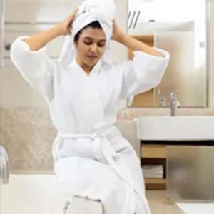 Albornoces Unisex 100% Algodón de Colores Sólidos, Secado Rápido, Transpirables, Personalizables con Logotipo, Estampado Invernal, Fabricante Profesional - Product Image 4