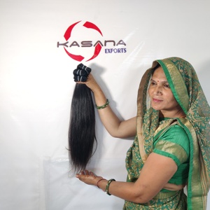 Extensiones de Cabello Humano Remy Indio Baratas al por Mayor, 100% Naturales, con Cutícula Alineada, Ondas Profundas, Lisas, 100g, con Encaje - Product Image 4