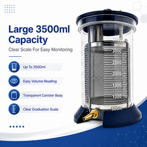 Récipient manuel réutilisable pour la collecte des graisses SIMAECO, 3500 ml, filtre en acier |   Système médical de prélèvement de graisse par aspiration |   Liposuccion des graisses - Product Image 3
