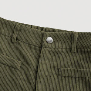 Pantalones de pana de cintura alta y pierna ancha personalizados para mujer, pantalones de terciopelo grueso de ajuste holgado, pantalones casuales de pierna recta al por mayor - Product Image 4