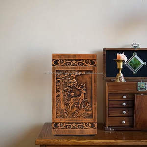 Urna de madera de mango grabada a mano al por mayor para cenizas humanas, caja de madera personalizada, urna de cremación para cenizas, caja de urna de madera grande - Product Image 4