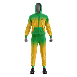 Custom Teamwear Geometric Tracksuit <b>Set</b> Unisex Hooded Jacket and Pants for Sports and Travel - Product Image 4