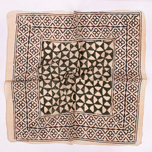 Pañuelo cuadrado de algodón hecho a mano al por mayor, bandana estampada a mano, pañuelo para la cabeza y el cuello para mujer, estilo Bagru - Product Image 4