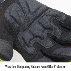 Gants de travail en cuir pour le jardinage, la mécanique, l'entrepôt, résistants aux chocs, avec doublure absorbant la transpiration, gants isolés pour conducteurs, rouges - Product Image 5