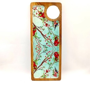 Food Safe Wooden Serving <b>Tray</b> Platter With Enamel Printed Design Household Item Personalized For Restaurants <b>Breakfast</b> <b>Tray</b> - Product Image 6