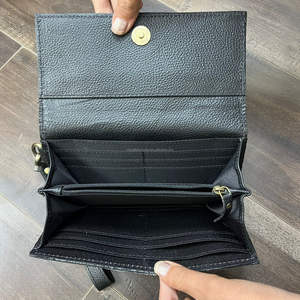 Nuevo Bolso de Mano de Cuero Vacuno con Diseño a Cuadros 2025, Cartera de Cuero Genuino de Lujo con Correa para la Muñeca y Tarjetero - Product Image 6