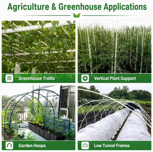 Estacas de Fibra de Vidrio Verdes Flexibles de un Solo Extremo Afilado, Libres de Mantenimiento, para Soporte de Plantas, Árboles Trepadores, Tomates y Uvas - Product Image 2