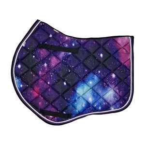 Ensemble de tapis de selle d'équitation avec bonnet d'oreille et protège-tendons assortis, motif intérieur alvéolé, respirant, protection équestre - Product Image 5
