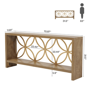 Consolle Lunga in Legno Massello Contemporanea per Casa, Appartamento e Hotel - Product Image 3