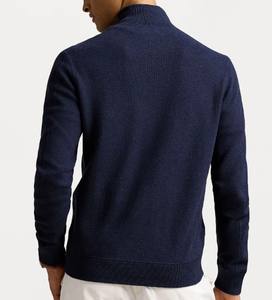 Suéter de Moda Otoñal para Hombre, 100% Algodón, Cuello Redondo, Cierre de Cremallera, Cárdigan de Punto, Mangas Largas, Textura Suave y Sólida, Excepcionalmente - Product Image 3