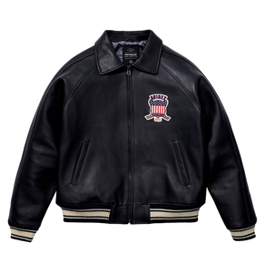 Men's Letterman Varsity <b>Jacket</b> PU <b>Leather</b> Bomber Coat Vintage Baseball Style Embroidered Logo <b>Winter</b> Outerwear - Product Image 1