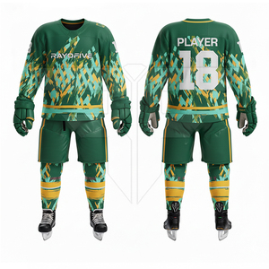 Vêtements de hockey sur glace imprimés numériquement, haute qualité, respirants, 100% polyester, avec votre propre logo, uniforme de hockey sur glace - Product Image 1