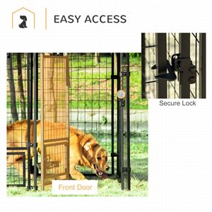 Grande Recinto di Lusso per Cani da Esterno in Metallo e Vetro con Motivo Personalizzato per Razze Grandi, Spedizioni Indirette nei Fine Settimana - Product Image 6