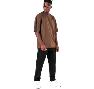 T-shirt décontracté personnalisé en toile épaisse pour homme, mélange polyester/coton, uni, séchage rapide, respirant, stock Inland Industries - Product Image 5