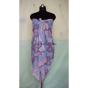 100% Organic Cotton Wholesale Custom Design <b>Sarong</b> with logo Comfortable Cheaper <b>Beach</b> Custom Design Logo From India Exporter - Product Image 2