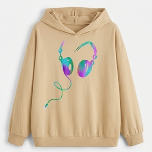Custom Women Winter Contrast <b>Stitch</b> Front <b>Hoodie</b> French Terry 100% Cotton Lined Eco-Friendly Visible Seam Detail Casual Fashion - Product Image 1