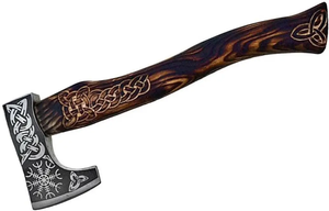 Hache de qualité industrielle supérieure en acier à haute teneur en carbone, manche en bois fait main, outil de coupe de bois forestier LEGACY BLADES - Product Image 2