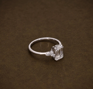 Anillo de Compromiso de Diamantes Vintage Plateado, Certificado por IGI, Joyería de Lujo Cultivada en Laboratorio para Aniversario y Regalo de Fiesta - Product Image 2