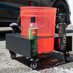 Carretilla para Cubos de Metal Reforzado con Revestimiento, Multifuncional, Desmontable con Ruedas Giratorias Portátiles GAPGAR046 - Product Image 4