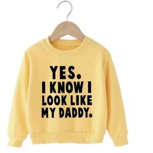 Sudadera de felpa personalizada unisex para niños, jersey de manga larga de gran tamaño, estampado informal para niños, estilo de letra estampado de punto para bebé - Product Image 3