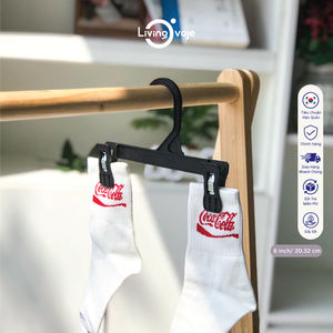 Paquete de 10 Perchas de Plástico de 20 cm con Pinzas (Sin Almohadillas de Goma) Agarre Fuerte, Suministro de Fábrica OEM - Product Image 4