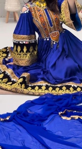 Customized Afghan Kuchi <b>Dress</b> Women Heavy Embroidery Silk Fabric Afghan <b>Dress</b> Knee-Length Long Sleeves Breathable Casual <b>Dress</b> - Product Image 3