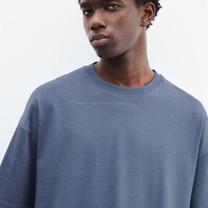 Camiseta de algodón personalizada para hombre, fabricantes de camisetas bordadas, camiseta de gran tamaño para hombre, camiseta de alta calidad para hombre, algodón - Product Image 5