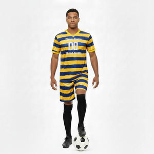 Maillots de football personnalisés pour adultes, ensembles complets, uniformes, maillots de football pour hommes, séchage rapide, 100% polyester, vêtements de football - Product Image 1