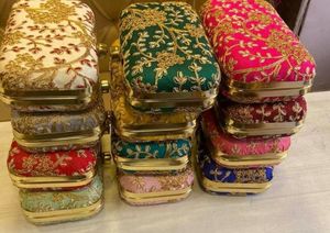 Handcrafted Indian Ethnic Velvet <b>Box</b> Clutches Elegant Traditional Rajasthani <b>Bridal</b> Wedding Party Wear Evening Purses - Product Image 3