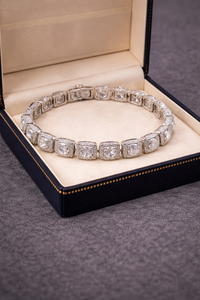 Premium Cushion Cut Lab Grown Diamond Tennis <b>Bracelet</b> 10KT Gold Luxury Iced Out High End Party Wear Gift Jewelry Elegant Design - Product Image 5