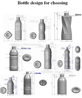 Machine de soufflage de bouteilles PET semi-automatique à 2 cavités, pour bouteilles de jus et de lait en PET/HDPE de 500 ml