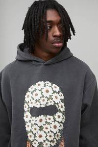 <b>Custom</b> Screen Print Design Cotton Fleece Sun Fade Men's Graphic Hoodies Streetwear Pullover Sweatshirt Manufacturer Supplier OEM - Product Image 5