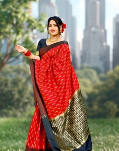 KV Ready to Wear Traditional Printed Woven Silk Party Wedding <b>Saree</b>-Reversible & Wrinkle-Free Quick Dry Autumn - Product Image 6