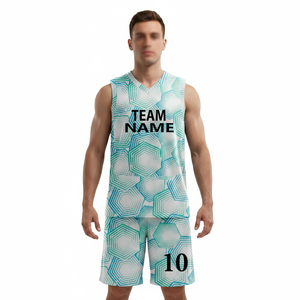 Ensemble d'uniformes de basketball unisexes personnalisables, sans manches, impression numérique, respirant, 100% polyester, nom d'équipe personnalisé, tailles et couleurs - Product Image 1