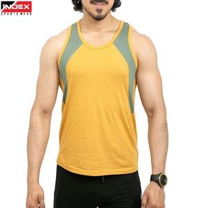 Oem Men Tank Top Sleeveless Gym Shirt Workout Fitness Vest Athletic Wear Soft <b>Stretch</b> Fabric Custom Branding Available - Product Image 1