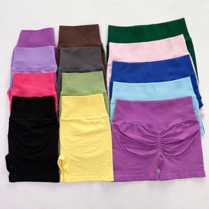 Dynamic Gym Set Women Seamless Yoga Set 2 Pieces Workout Shorts Set Backless Sports Bra Scrunch Bum Shorts Fitness Clothes - Product Image 3