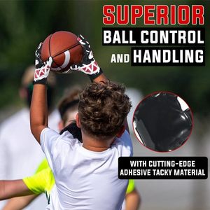 Mini-jupe en cuir personnalisée pour femme, Gants de football américain, Fabricant OEM ODM, Gants de sport respirants à adhérence pour l'entraînement et les matchs - Product Image 4