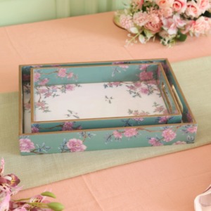 Diseño moderno de bandeja de MDF ideal para mesa de centro y decoración del hogar. Bandeja de MDF con acabado liso, adecuada para servir té, café y desayuno. - Product Image 4