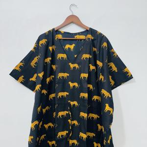 <b>Kaftan</b> Ethnic Beach Cover up Dress Soft Pure Cotton Hand Block Print Summer Wholesale Loose Dress Indian Beach Wear <b>Kaftan</b> Dress - Product Image 4
