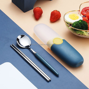 Stainless Steel Portable Cutlery Set with <b>Storage</b> <b>Box</b> For Travel <b>Camping</b> Outdoor Activities in Wholesale Price From India - Product Image 2