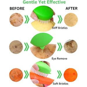 Cepillo Premium de Doble Uso para Vegetales, Cepillo para Patatas y Frutas Delicadas, Herramienta para Frutas y Verduras - Product Image 5
