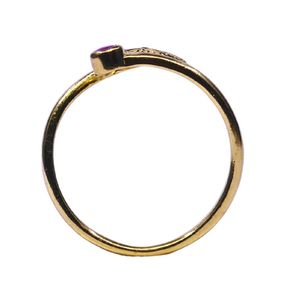 Wedding Wear 925 Sterling Silver Gold Plated Jewelry Ruby Gemstone Women Wear Classic <b>Couple</b> <b>Ring</b> - Product Image 2