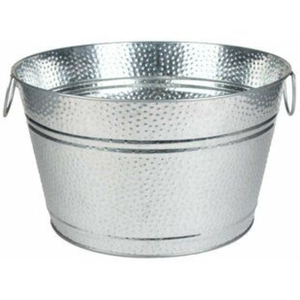 Juego de 3 Cubetas Redondas de Metal Galvanizado para Bebidas, con Soportes de Hierro Negro, Estilo Rústico Industrial, Venta al Por Mayor - Product Image 6