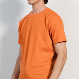 Custom Wholesale O-Neck Collar 100% Cotton Solid <b>Mens</b> T-Shirts Knitted Oversized <b>Short</b> Sleeve Letter OEM ODM Manufacturer - Product Image 2