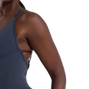 <b>Pump</b> <b>Women's</b> <b>Navy</b> Blue Strappy Back Fitness Bodysuit Sleeveless Stretch Workout Gym Yoga One Piece Activewear Sportswear - Product Image 5