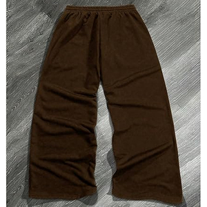 Pantalon de survêtement marron pour hommes avec rayures blanches, taille élastique, cordon de serrage, pantalon décontracté, vêtements d'automne - Product Image 2