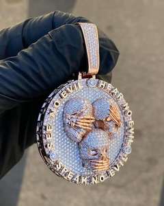 Nueva Colección de Colgantes de Plata de Ley 925 Estilo Hip Hop para Aniversario, Compromiso, Regalo, Fiesta, Boda - Product Image 2