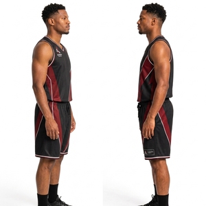 Tenue de sport d'entraînement de basketball unisexe respirante imprimée à séchage rapide, ensemble personnalisable avec logo, réversible, fabriquée en uniformes - Product Image 4