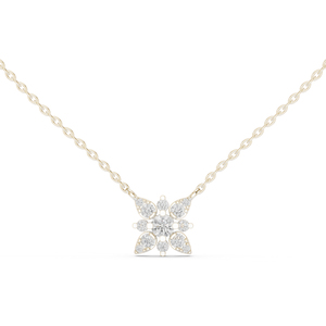 จี้เพชรทรงกลมทองคำ 14K สำหรับผู้หญิง |   ของขวัญวันครบรอบ |   เพชรที่เพิ่งเพาะเลี้ยง - Product Image 2